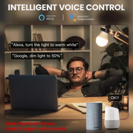 TNCE-bombilla Tuya E27 WIFI Zigbee Bluetooth, luces regulables, lámpar