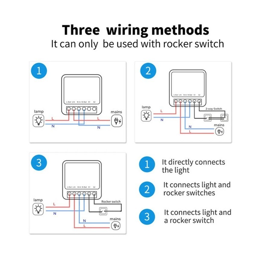 Interruptor inteligente con Wifi para el hogar, módulo de interruptore