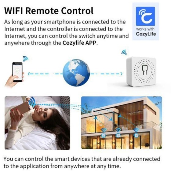 Interruptor inteligente con Wifi para el hogar, módulo de interruptore