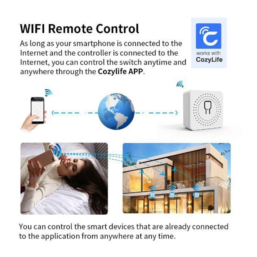 Interruptor inteligente con Wifi para el hogar, módulo de interruptore