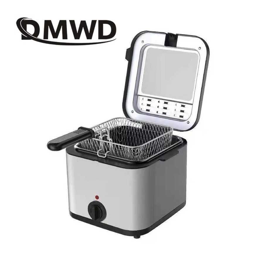 Freidora eléctrica de 2,5l, horno de aceite, termostato ajustable, parrilla de pollo frito, máquina de freír patatas fritas, coc