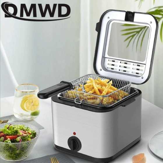 Freidora eléctrica de 2,5l, horno de aceite, termostato ajustable, parrilla de pollo frito, máquina de freír patatas fritas, coc