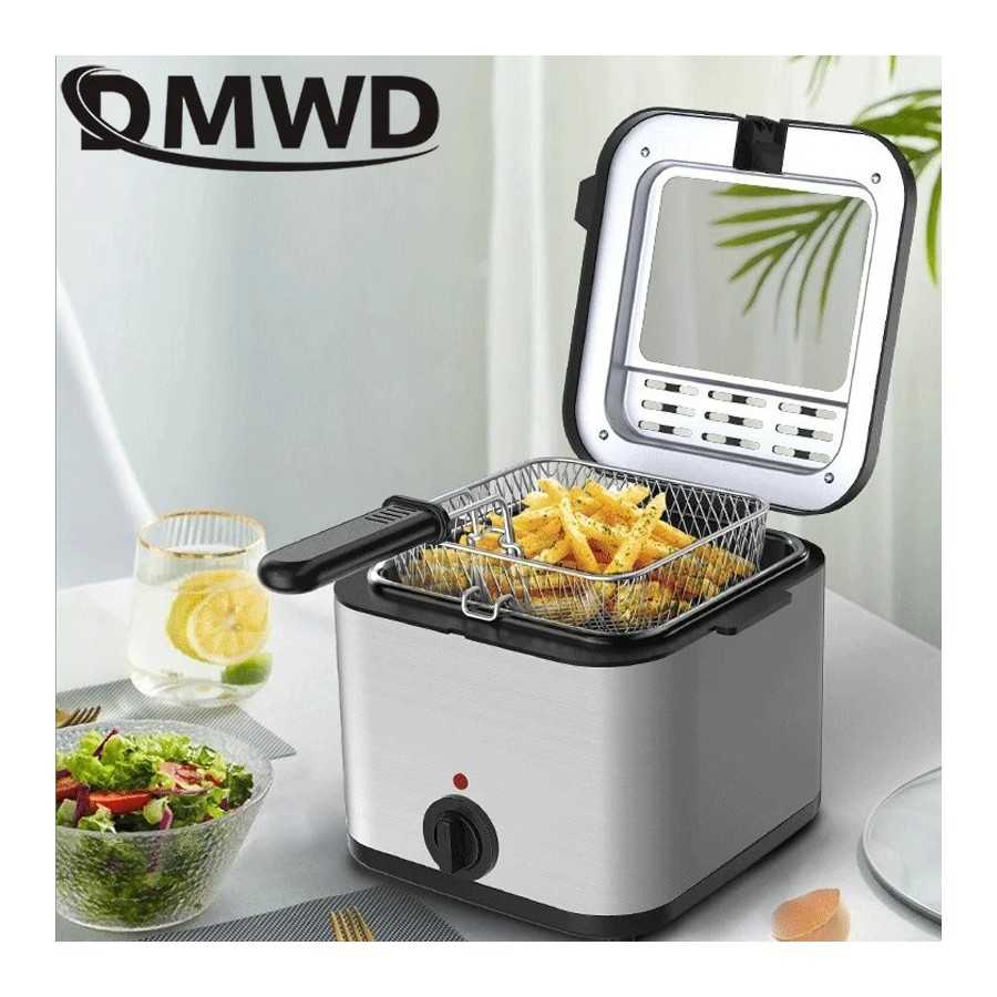 Freidora eléctrica de 2,5l, horno de aceite, termostato ajustable, parrilla de pollo frito, máquina de freír patatas fritas, coc