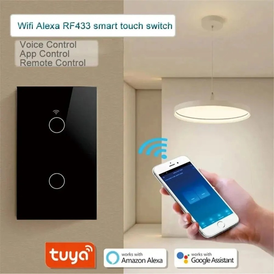 Interruptor táctil con Sensor de luz, dispositivo inteligente con WiFi