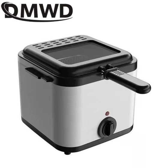 Freidora eléctrica de 2,5l, horno de aceite, termostato ajustable, parrilla de pollo frito, máquina de freír patatas fritas, coc