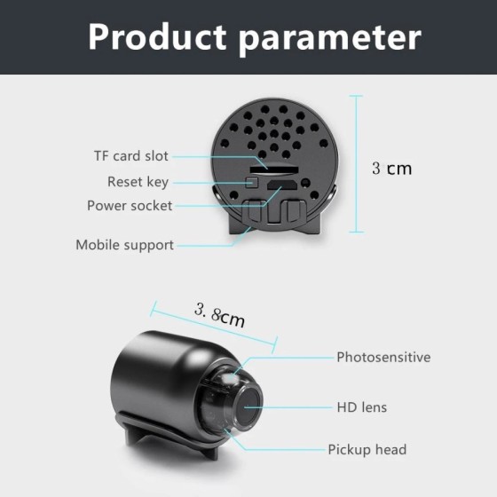 Minicámara HD de 1080P, videocámara IP inteligente para el hogar, con 