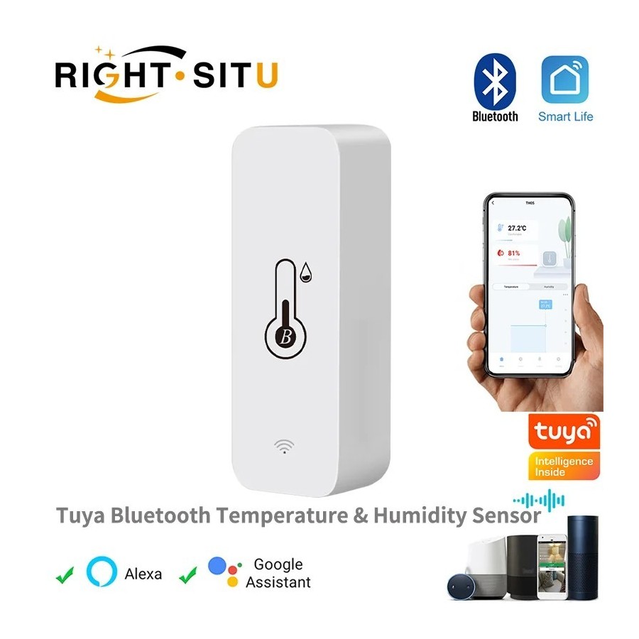 Tuya-Sensor inteligente de temperatura y humedad, higrómetro de termóm