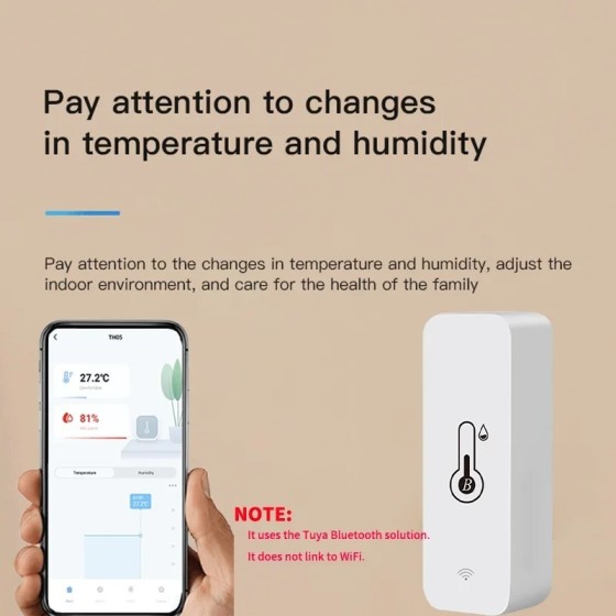 Tuya-Sensor inteligente de temperatura y humedad, higrómetro de termóm