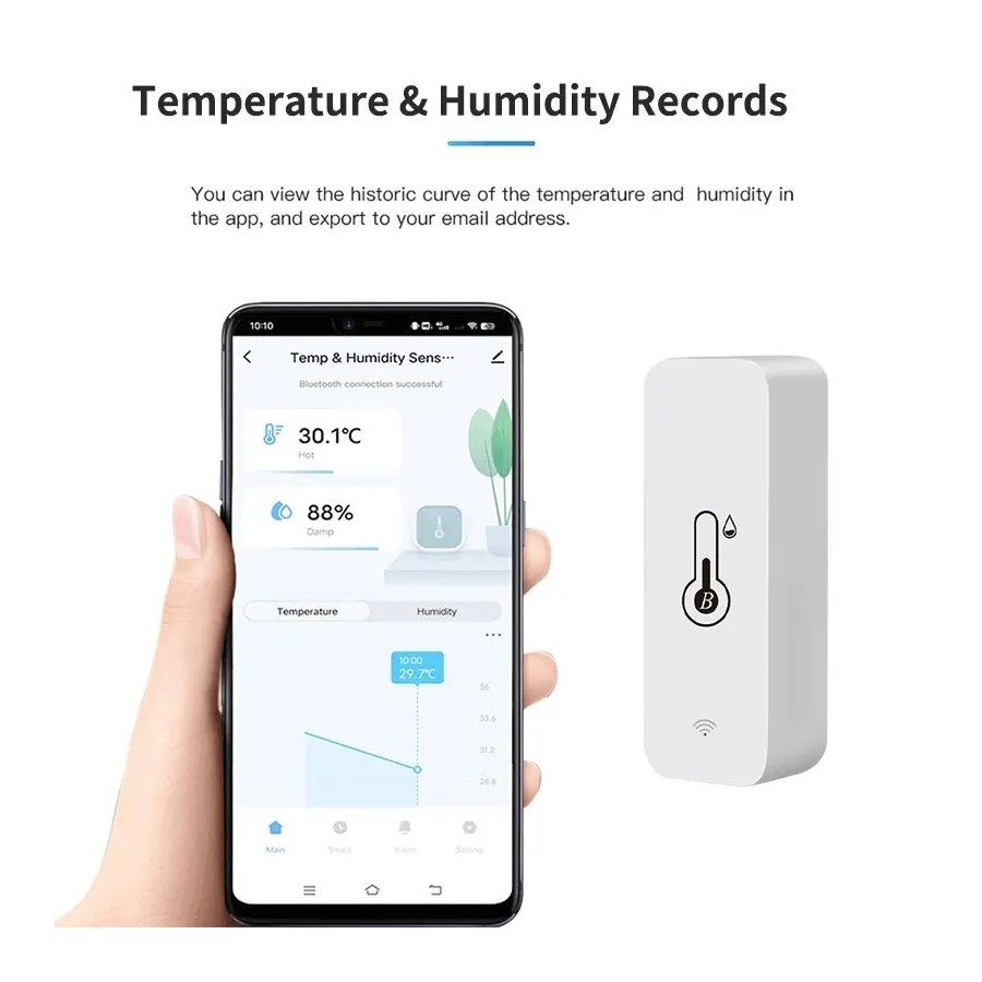Tuya-Sensor inteligente de temperatura y humedad, higrómetro de termóm