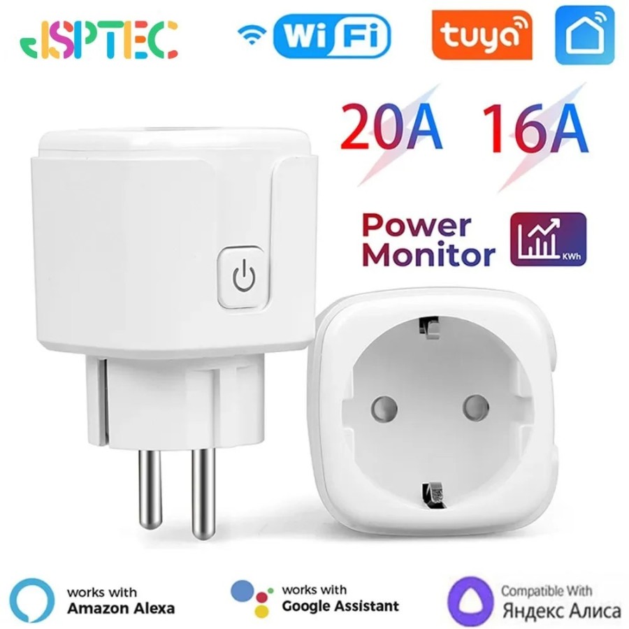 Enchufe inteligente Tuya EU16A/20A, Wifi, monitoreo de potencia, Contr