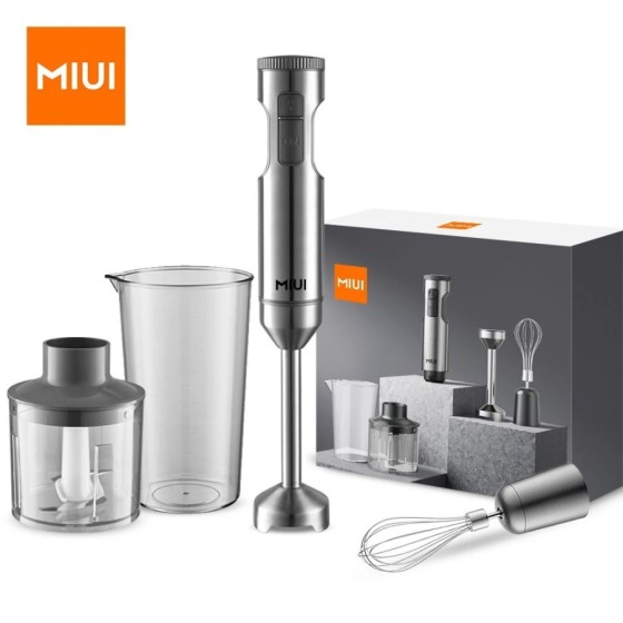 MIUI-batidora de inmersión manual potente 4 en 1, 1000W, mezclador de 