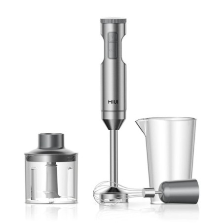 MIUI-batidora de inmersión manual potente 4 en 1, 1000W, mezclador de alimentos de palo de acero inoxidable, vaso de mezcla de 7