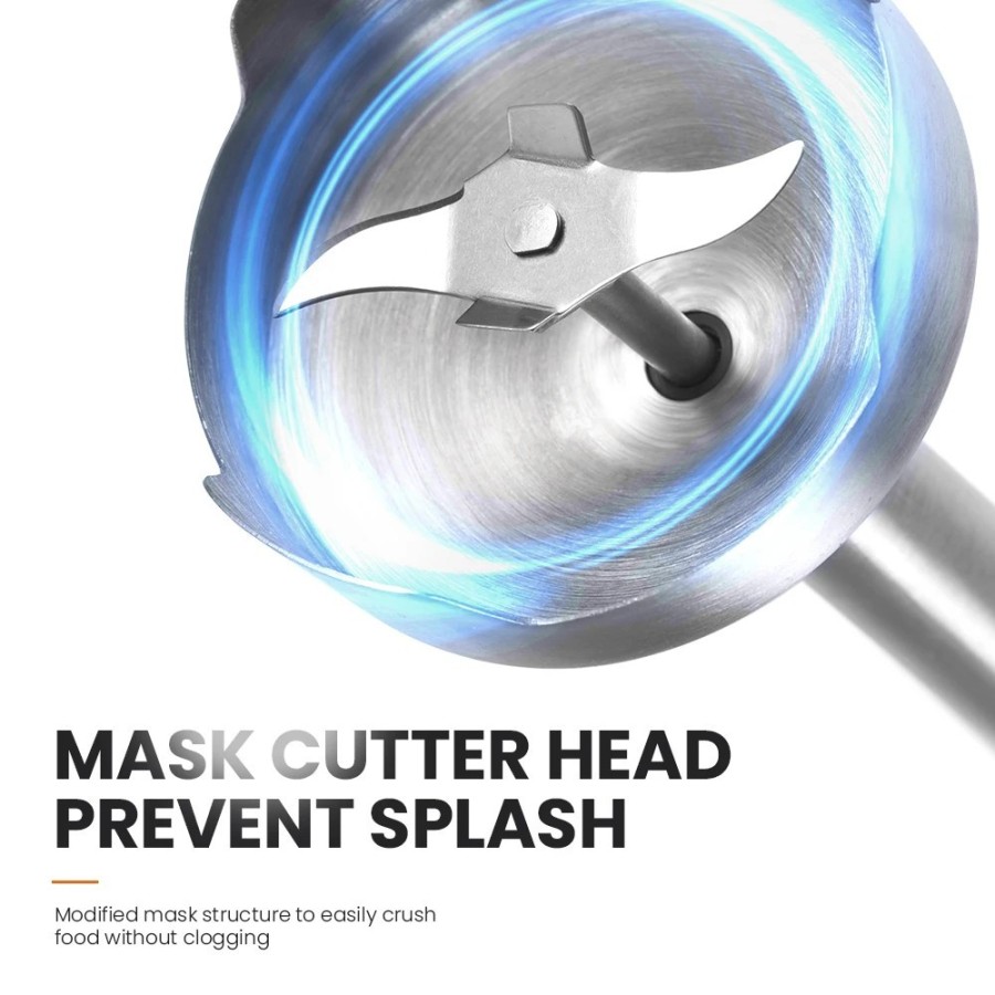 MIUI-batidora de inmersión manual potente 4 en 1, 1000W, mezclador de 