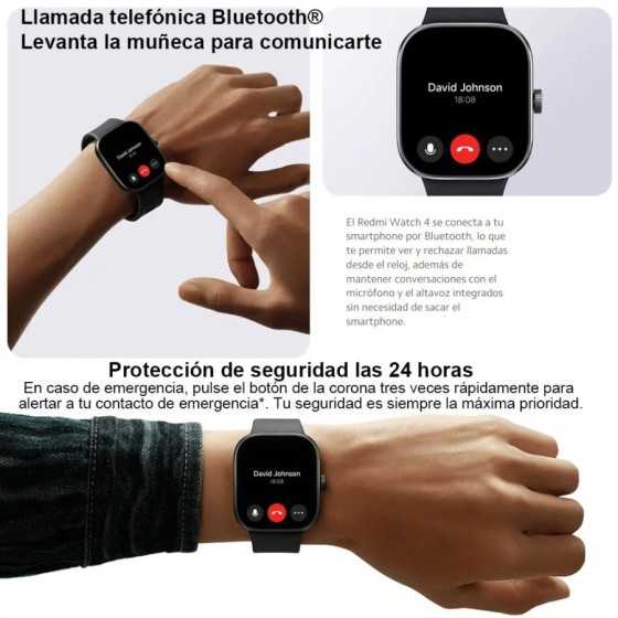 Xiaomi-reloj inteligente Redmi Watch 4, dispositivo con llamadas telef