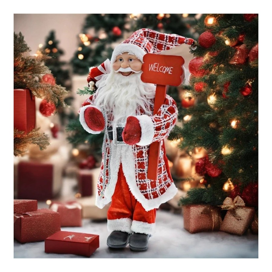 Hermosa estatuilla de Papá Noel de abuelo, estatua de muñeca de Papá N