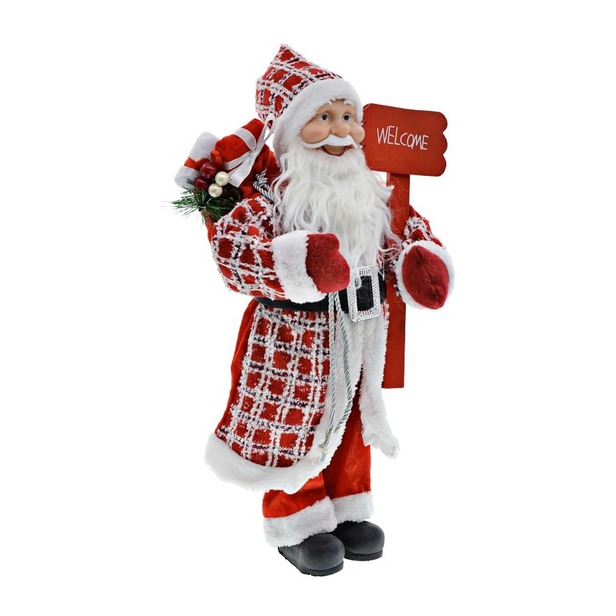 Hermosa estatuilla de Papá Noel de abuelo, estatua de muñeca de Papá N