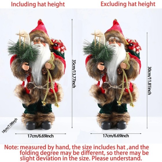 Muñeco de Papá Noel de 28/30cm para decoración de escritorio, árbol de
