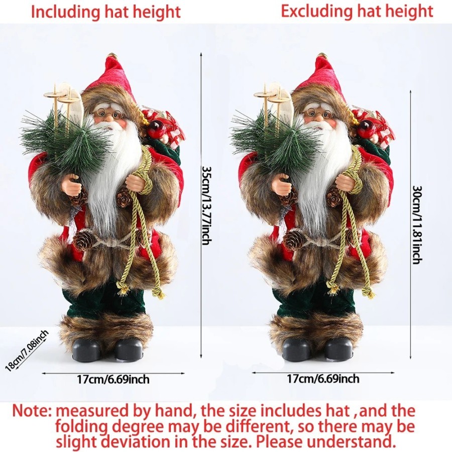 Muñeco de Papá Noel de 28/30cm para decoración de escritorio, árbol de