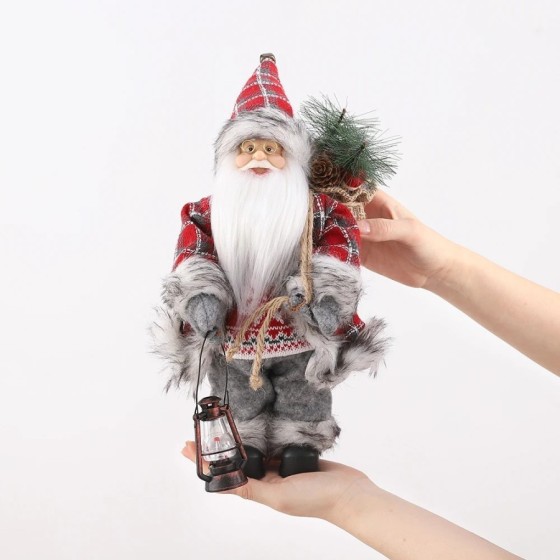 Muñeco de Papá Noel de 28/30cm para decoración de escritorio, árbol de