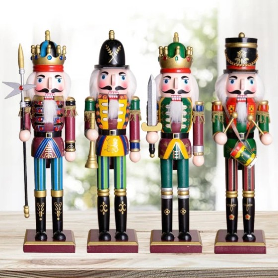 Cascanueces de Navidad de 1 piezas, artesanía creativa, regalo, decora