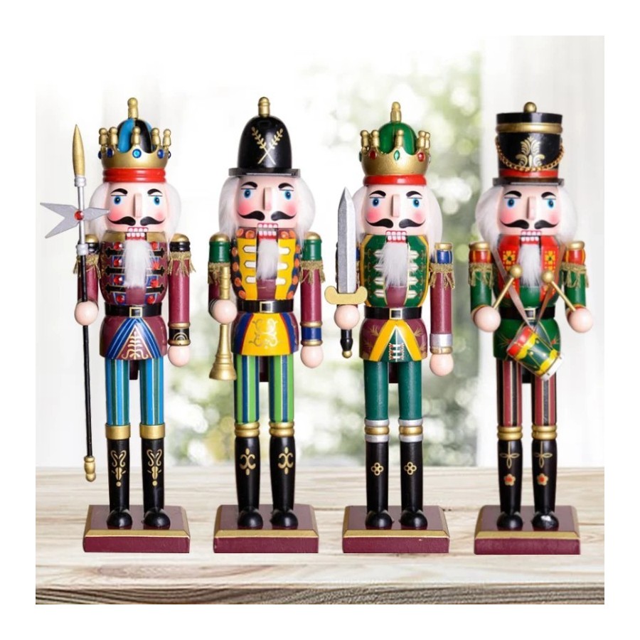 Cascanueces de Navidad de 1 piezas, artesanía creativa, regalo, decora