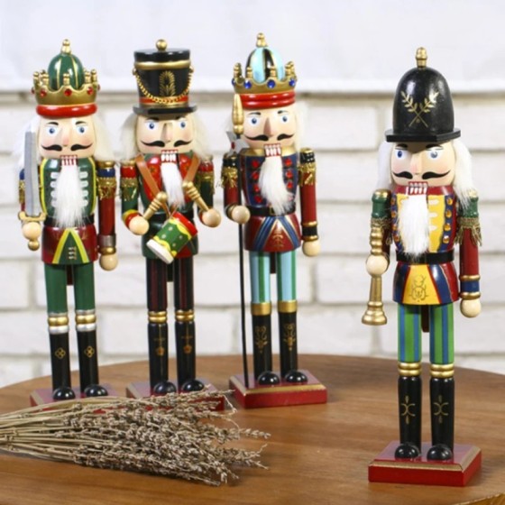 Cascanueces de Navidad de 1 piezas, artesanía creativa, regalo, decora