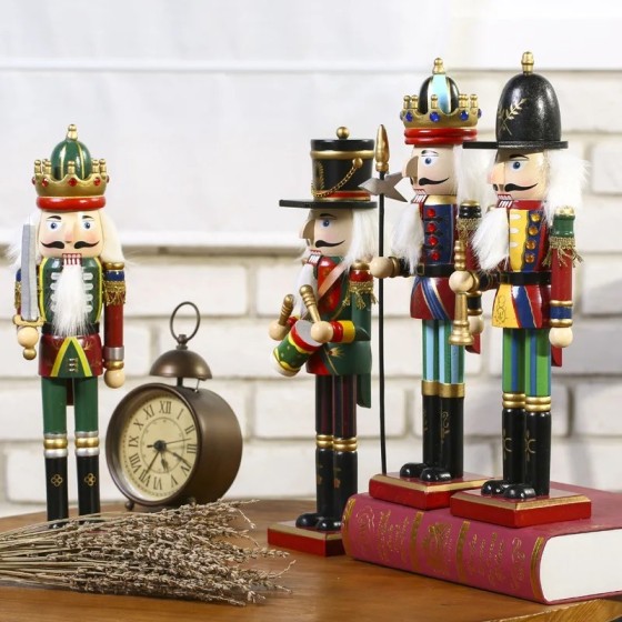 Cascanueces de Navidad de 1 piezas, artesanía creativa, regalo, decora