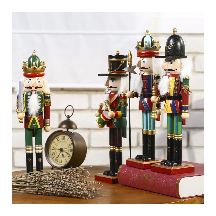 Cascanueces de Navidad de 1 piezas, artesanía creativa, regalo, decora