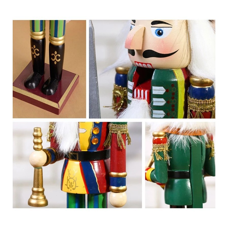 Cascanueces de Navidad de 1 piezas, artesanía creativa, regalo, decora