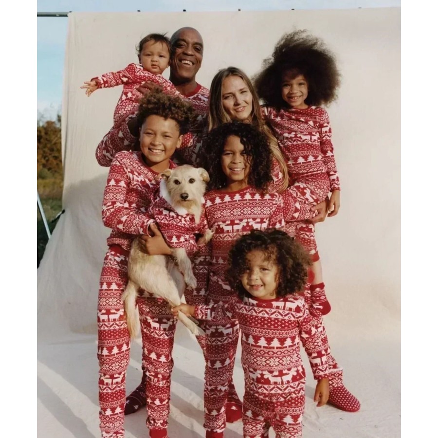 Conjunto de pijamas a juego de Navidad para madre, padre, niños, pelel