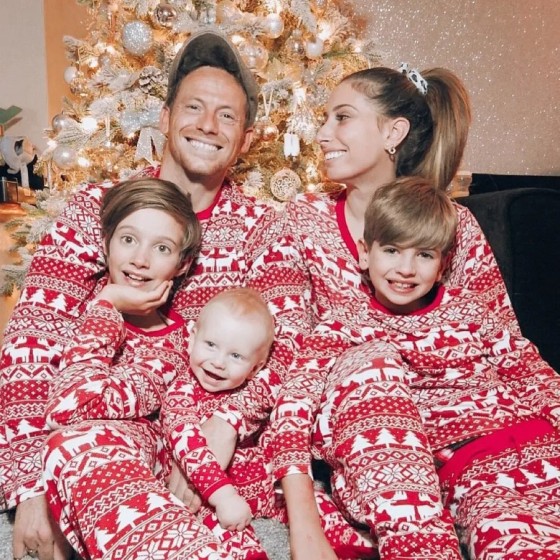 Conjunto de pijamas a juego de Navidad para madre, padre, niños, pelel