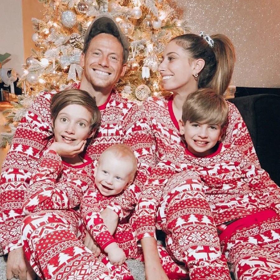 Conjunto de pijamas a juego de Navidad para madre, padre, niños, pelel