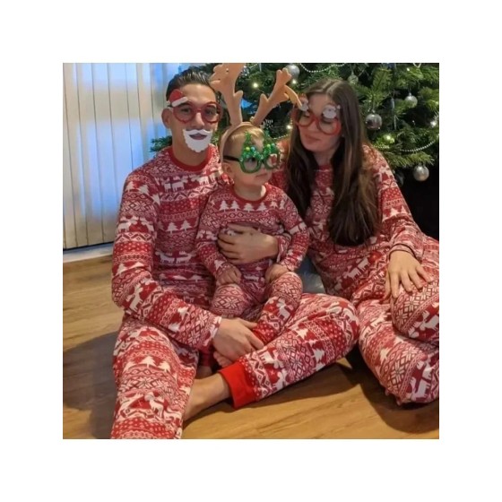 Conjunto de pijamas a juego de Navidad para madre, padre, niños, pelel