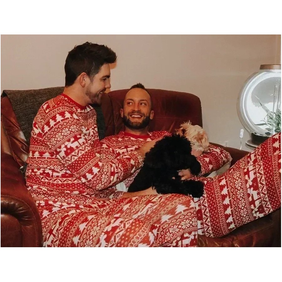 Conjunto de pijamas a juego de Navidad para madre, padre, niños, pelel