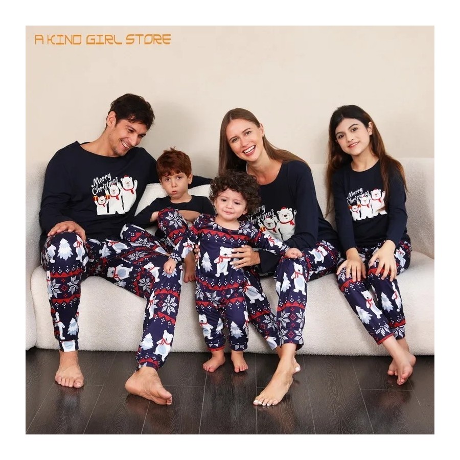 Pijamas de Navidad a juego para la familia, ropa para el hogar, pijama Pijamas de Navidad a juego para la familia, ropa para el hogar, pijama