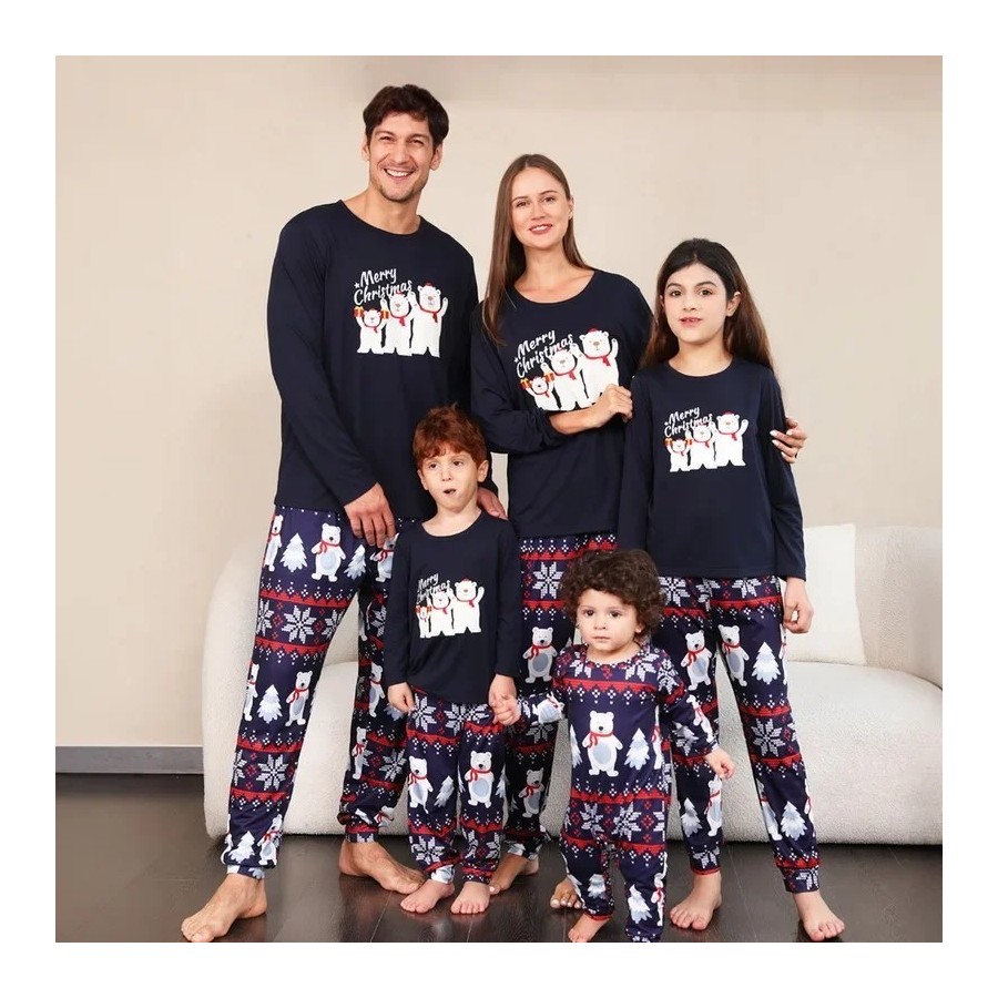 Pijamas de Navidad a juego para la familia, ropa para el hogar, pijama