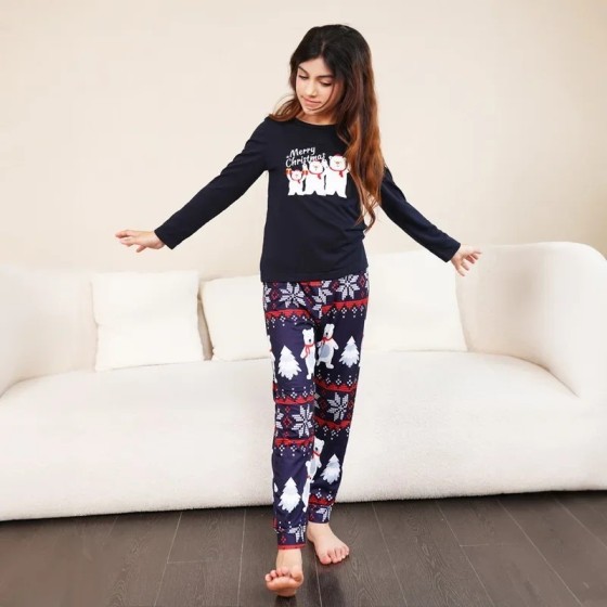 Pijamas de Navidad a juego para la familia, ropa para el hogar, pijama Pijamas de Navidad a juego para la familia, ropa para el hogar, pijama