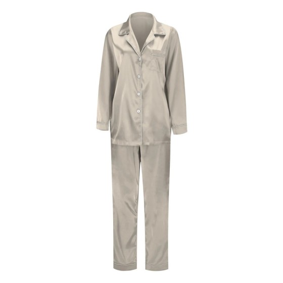 Pijamas de Navidad familiares de seda, ropa de dormir, Tops de satén +