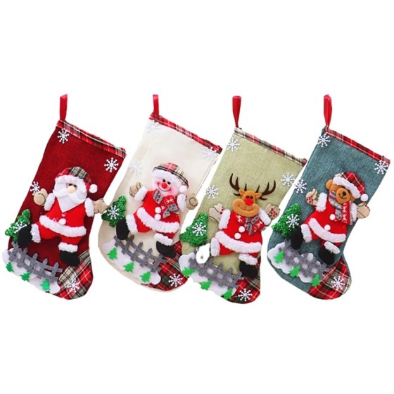 Juego de medias navideñas de gran capacidad, bolsa de regalo sorpresa, Juego de medias navideñas de gran capacidad, bolsa de regalo sorpresa,