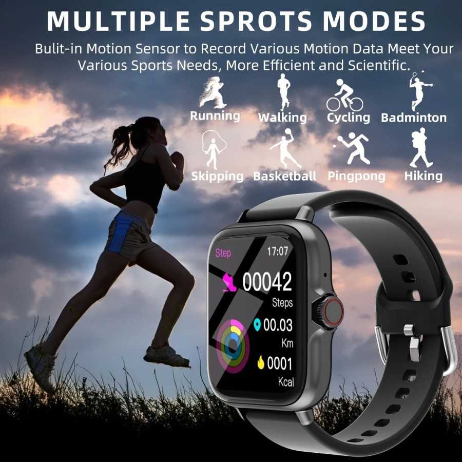 Reloj inteligente resistente al agua, dispositivo con respuesta de mensajes, llamadas, monitoreo del sueño, podómetro deportivo,