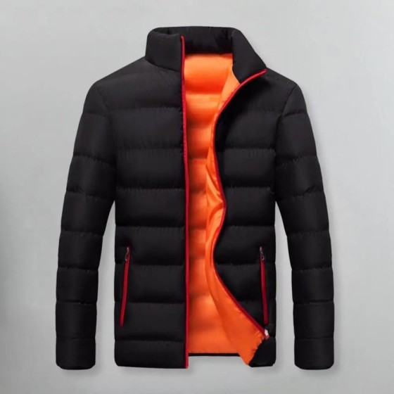 Chaqueta de algodón con cuello levantado para hombre, abrigo de invier Chaqueta de algodón con cuello levantado para hombre, abrigo de invier