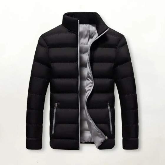 Chaqueta de algodón con cuello levantado para hombre, abrigo de invier Chaqueta de algodón con cuello levantado para hombre, abrigo de invier