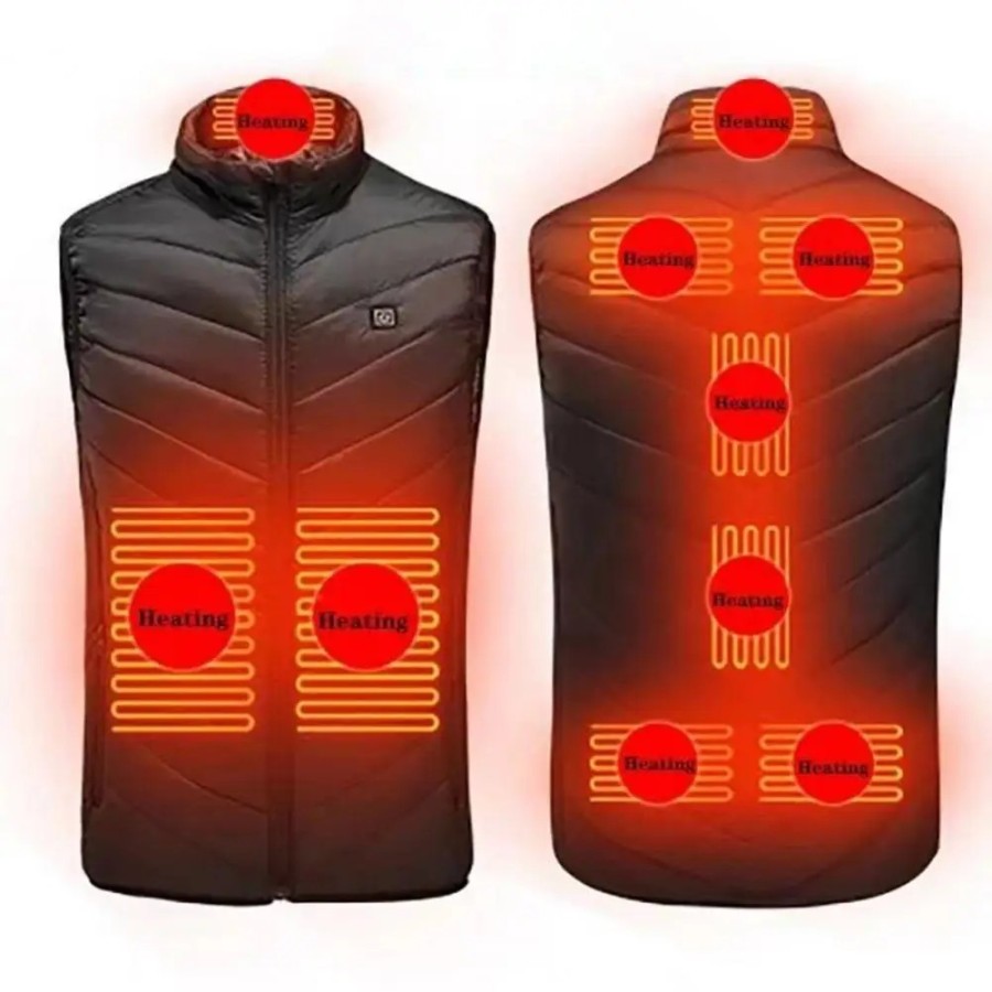 Chaleco con calefacción eléctrica para hombre y mujer, chaqueta calent