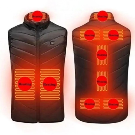Chaleco con calefacción eléctrica para hombre y mujer, chaqueta calentada por Usb, calentador de cuerpo, Invierno