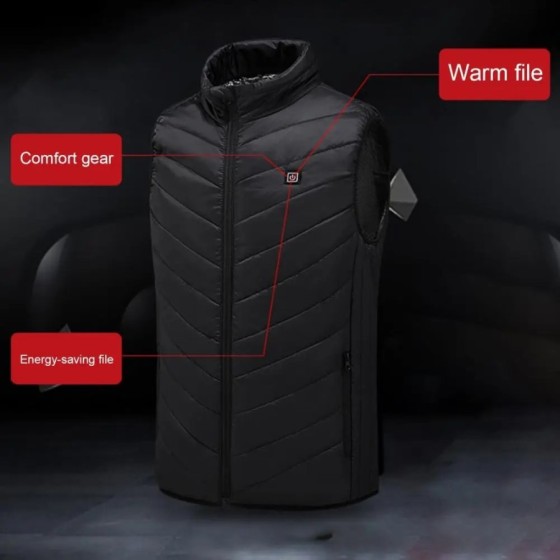Chaleco con calefacción eléctrica para hombre y mujer, chaqueta calent