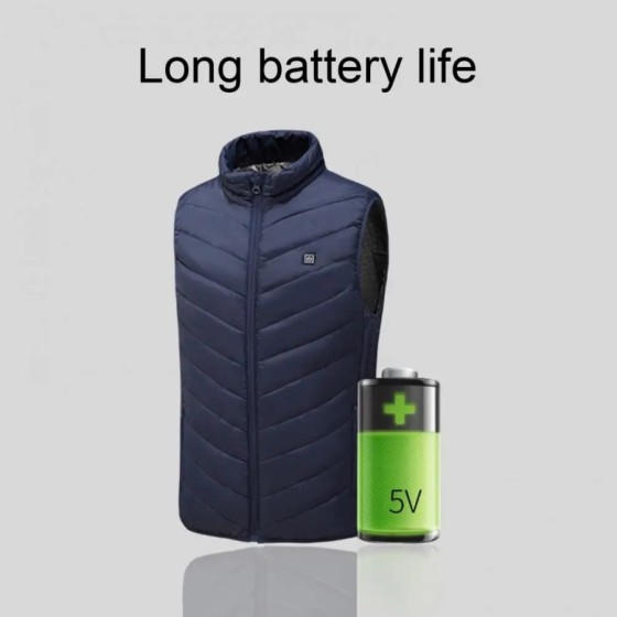 Chaleco con calefacción eléctrica para hombre y mujer, chaqueta calent