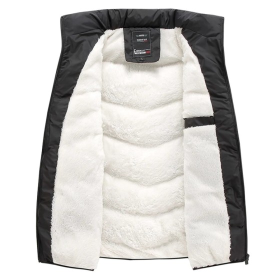 Otoño Invierno hombres chalecos negros 2024 sin mangas cuello alto cha Otoño Invierno hombres chalecos negros 2024 sin mangas cuello alto cha