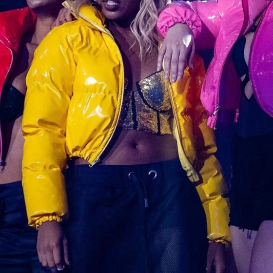 Chaqueta acolchada negra de PU brillante para mujer, abrigos cálidos d