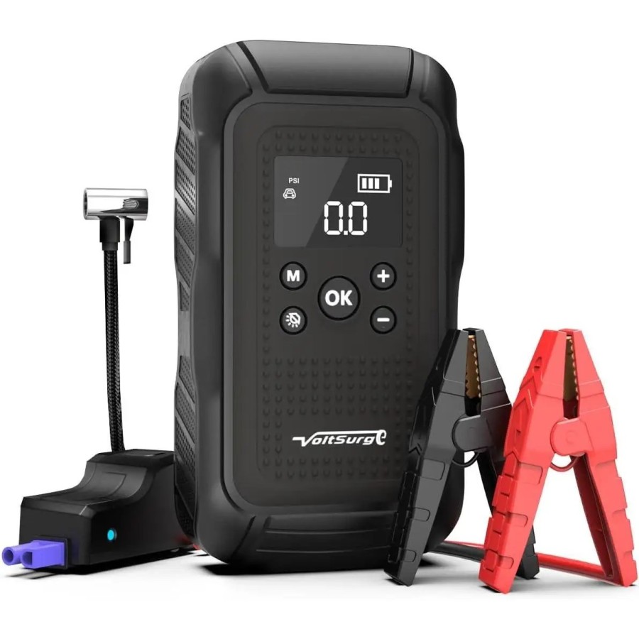 VoltSurge Arrancador de Coches Portátil, con Compresor de Aire de 150 