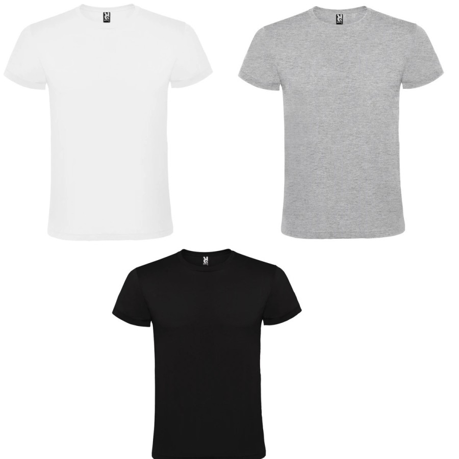ROLY Pack 3 camisetas básicas de algodón, Tallas S-XXL,Unisex, Gramaje